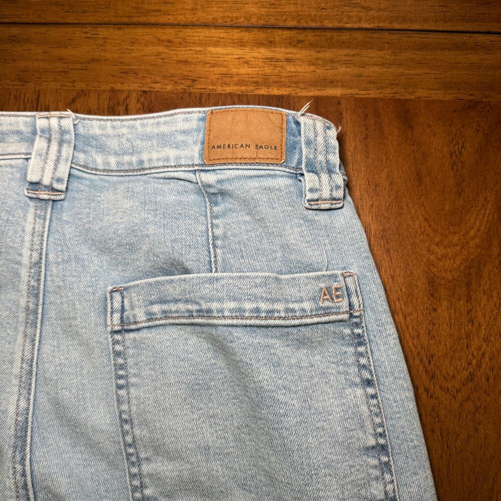 American Eagle Super High-Rise Baggy Wide-Leg Cargo Jeans – Women’s Size 6 - Picture 3 of 11